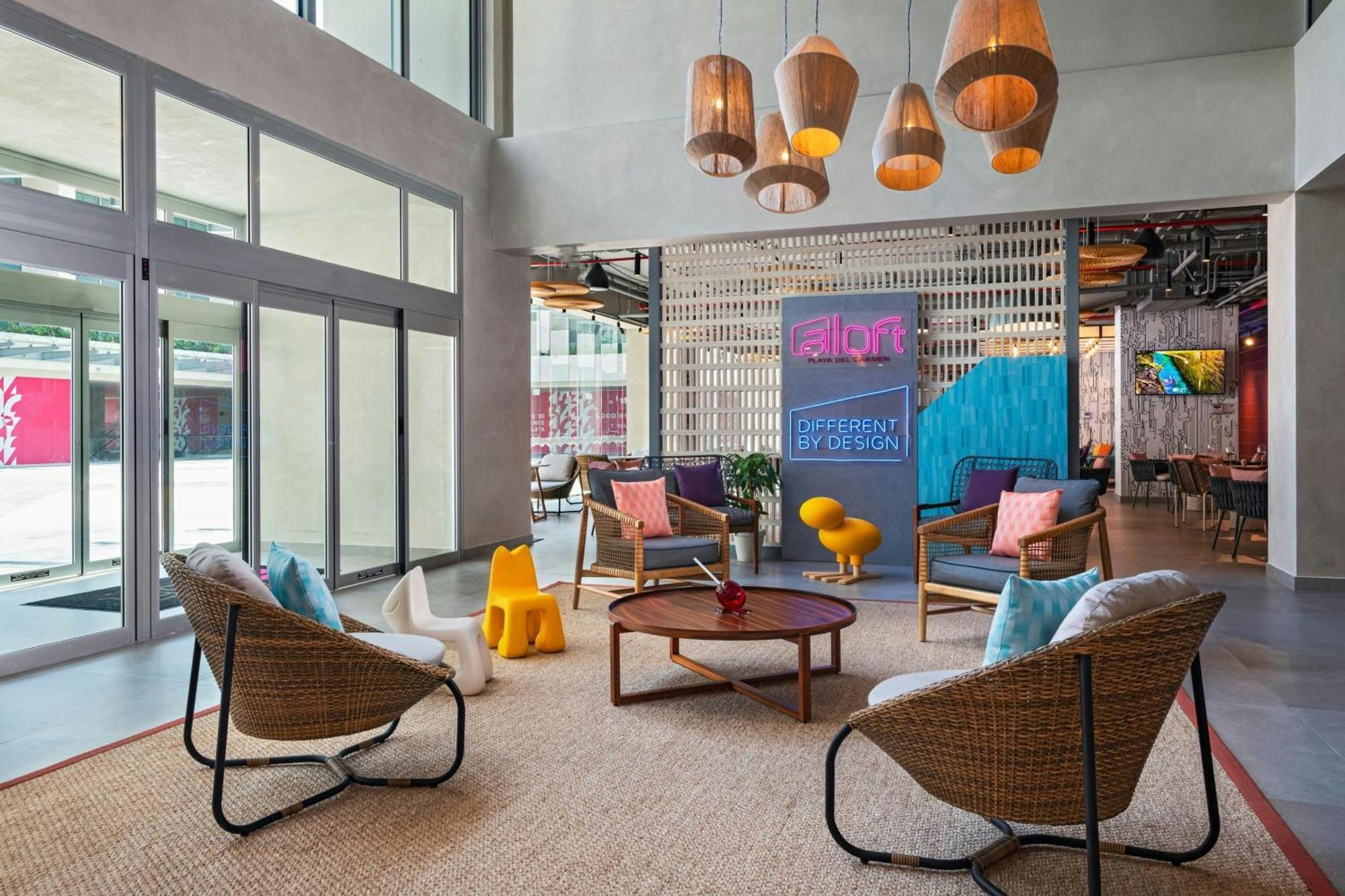 Aloft Playa Del Carmen Hotel Exterior photo The lobby of the hotel